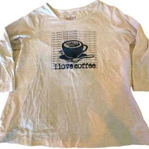 Sleep Sense I Love Coffee Cotton Tee Shirt Short Sleeves PL